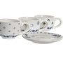 DKD Home Decor Set de Café Stella Maris de 6 Piezas, Azul y Blanco