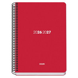 Agenda Escolar (2026-27) Dohe Basic Element Espiral Tapa Pp A5 S/V Con Goma Rojo