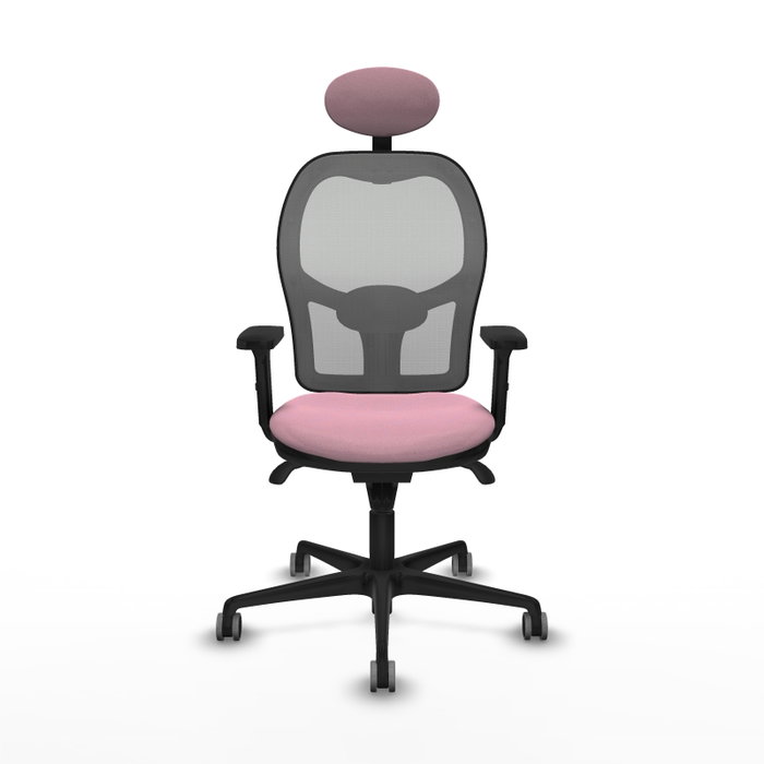 PIQUERAS Y CRESPO Silla de oficina Jorquera Rosa y Gris