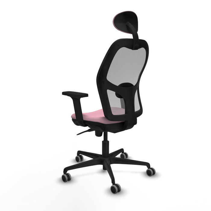 PIQUERAS Y CRESPO Silla de oficina Jorquera Rosa y Gris
