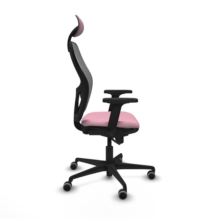 PIQUERAS Y CRESPO Silla de oficina Jorquera Rosa y Gris
