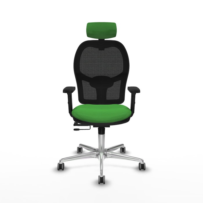 PIQUERAS Y CRESPO Silla de oficina Jorquera Verde y Negro con mecanismo Sincro/Traslack