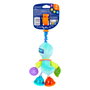 Playgro Dingly Dangly Denny Dino Juguete Colgante Infantil con Sonajero, Espejo y Clip - Multilingüe (Inglés, Francés, Alemán, Italiano, Portugués, Español)