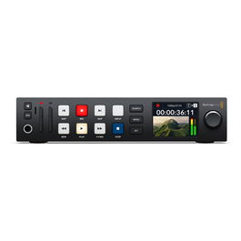 Blackmagic Design HyperDeck Studio HD Plus Grabador Reproductor 2 Canales con Pantalla 2.2", Entrada/Salida SDI y HDMI, Tarjeta SD, Color Negro