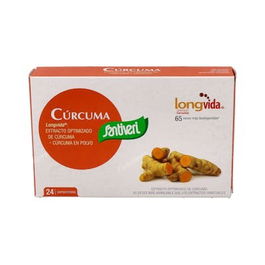 Santiveri Cúrcuma 24 Comprimidos - Bienestar Articular, Muscular y Hepático, Protección Antioxidante