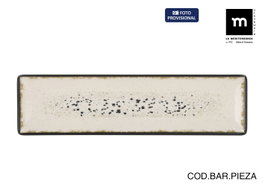 La Mediterranea Fuente Rectangular Essentia Elite Brillo 30x8x2 cm