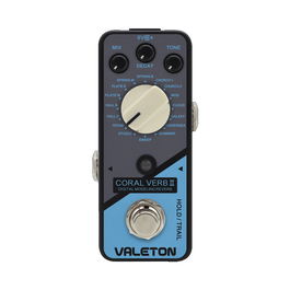 VALETON Coral Verb Ii Pedal de Reverberación Digital con 16 Algoritmos y Control de Tono