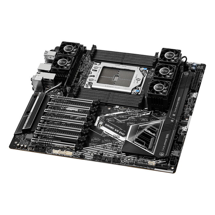 ASRock WRX90 WS EVO Placa Base para AMD Ryzen Threadripper 1000 Series, Socket sTR5, DDR5-SDRAM, 2 TB