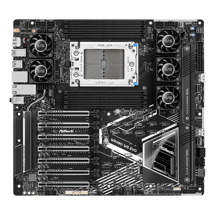 ASRock WRX90 WS EVO Placa Base para AMD Ryzen Threadripper 1000 Series, Socket sTR5, DDR5-SDRAM, 2 TB
