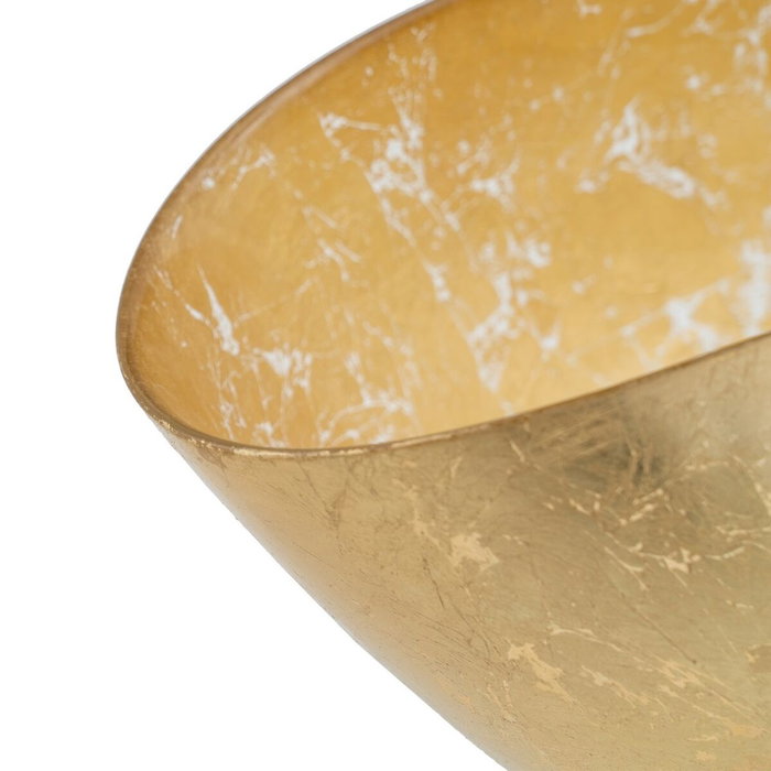 Ixia Bowl de Cristal Dorado para Decoración 38 x 20 cm