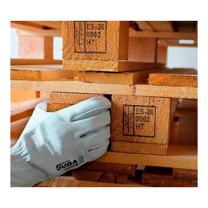 Juba Guante Driver Piel Flor Vacuno Natural Talla 8 M Ajustable Transpirable Buen Tacto