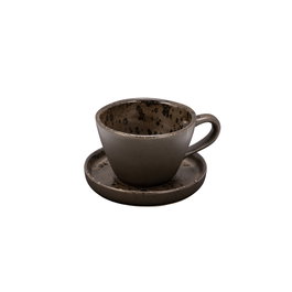 Le coq Taza de té con plato Phobos decorada a mano