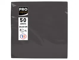 Pronappe Servilleta Celulosa Micro-Grofada 20x20 cm 2 Capas Negro 50 Unidades