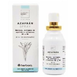 HERBORA Azafran Spray 30ml con Vitamina B1 y B6 para Sistema Nervioso y Fatiga, Vegano
