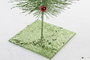 DKD Home Decor Árbol de Navidad Tradicional Verde Rojo 22 x 120 x 22 cm