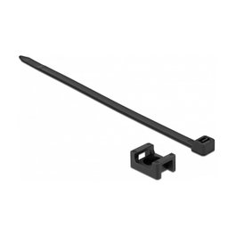 DeLOCK 18886 Brida atornillada 23 x 16 mm con bridas de 150 x 7,2 mm Negro
