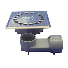 Tecnoagua Sumidero Sifónico Estándar T-88 VHI PVC Inoxidable 10 x 10 cm / Ø40 mm