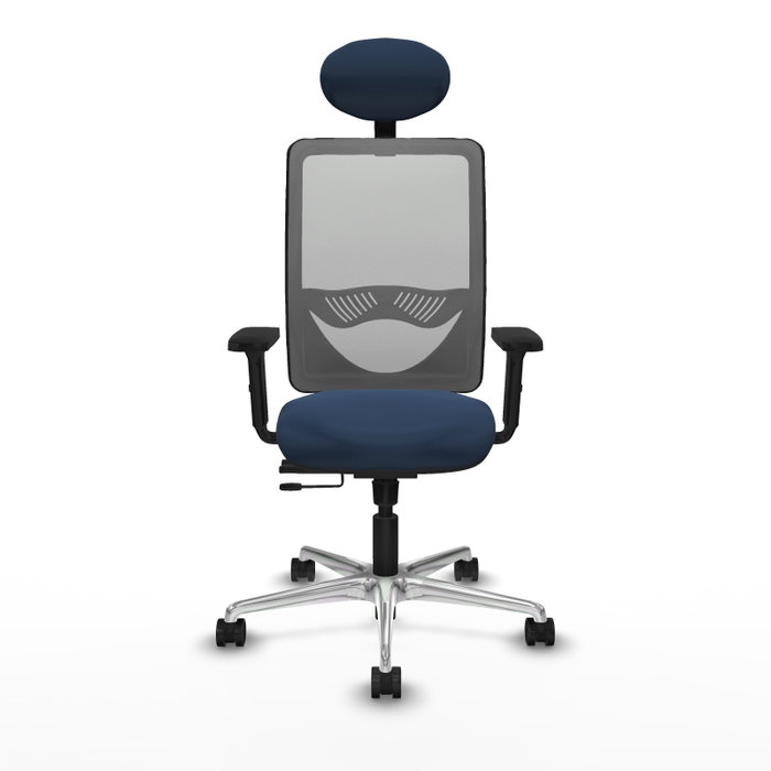 PIQUERAS Y CRESPO Silla de oficina Zulema Azul marino y Gris