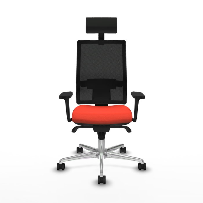 PIQUERAS Y CRESPO Silla de oficina Horna con mecanismo Sincro, Naranja oscuro y Negro