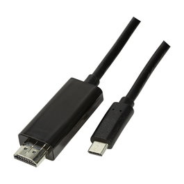 LogiLink Cable USB-C a HDMI-A 4K/60 Hz, 1,8 m, negro