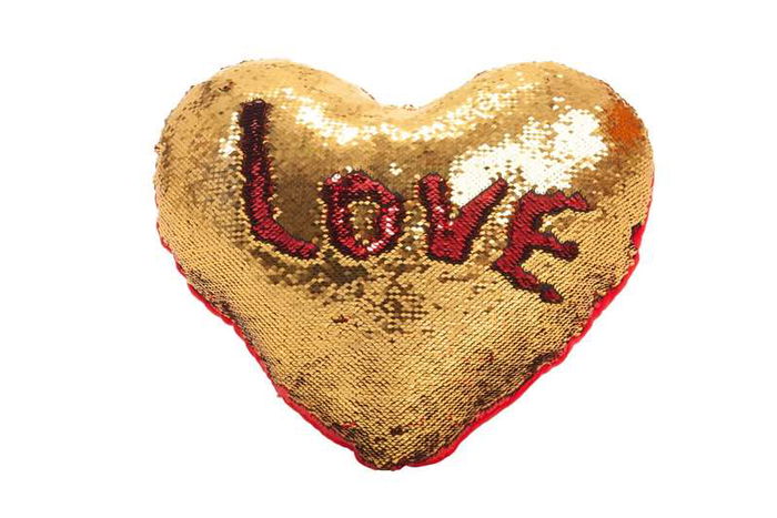 Creaciones Llopis Cojin Corazon Lentejuelas 22 cm Creaciones Llopis Cojin Corazon Lentejuelas 22 cm