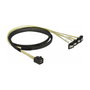 DeLOCK Cable Mini SAS HD SFF-8643 a 4 x SATA 7 Pin angulado 1 m