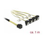 DeLOCK Cable Mini SAS HD SFF-8643 a 4 x SATA 7 Pin angulado 1 m