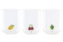 DKD Home Decor Vaso de Borosilicato con Fruta 3D, 380ml, Transparente
