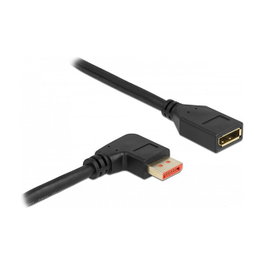 DeLOCK Cable de extensión DisplayPort macho 90° derecha a hembra 8K 60 Hz 1 m