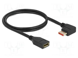 DeLOCK Cable de extensión DisplayPort macho 90° derecha a hembra 8K 60 Hz 1 m