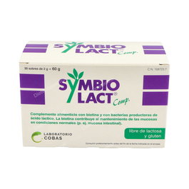 Symbiopharm SymbioLact Comp. 30 Sobres Probiótico con Biotina para la Salud Intestinal y Mucosas