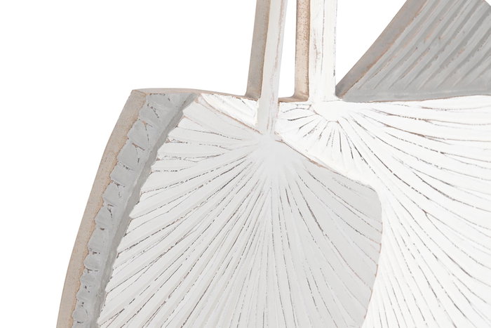 DKD Home Decor Decoración de pared MDF Hojas Gris y Blanco 59x2x91 DKD Home Decor Decoración de pared MDF Hojas Gris y Blanco 59x2x91