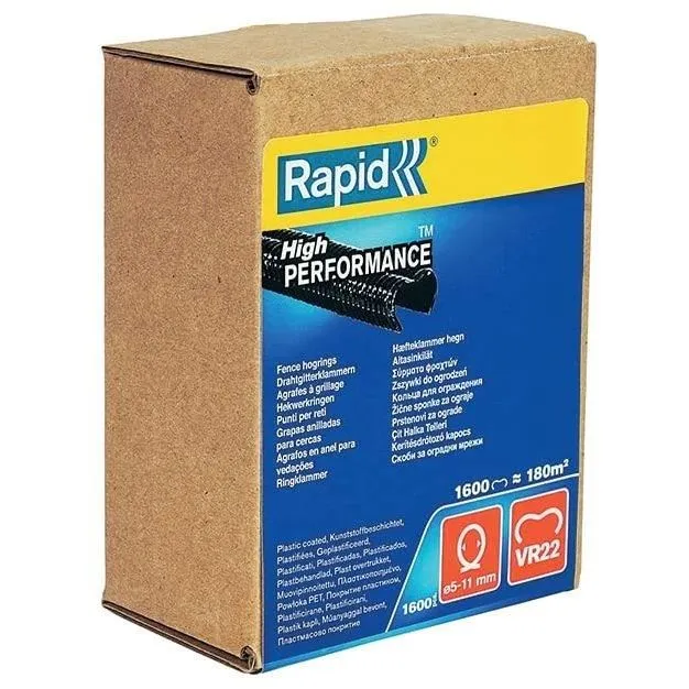 Rapid VR22 Grapas de malla de alambre laminado negro para vallas y mallas de 5-11mm