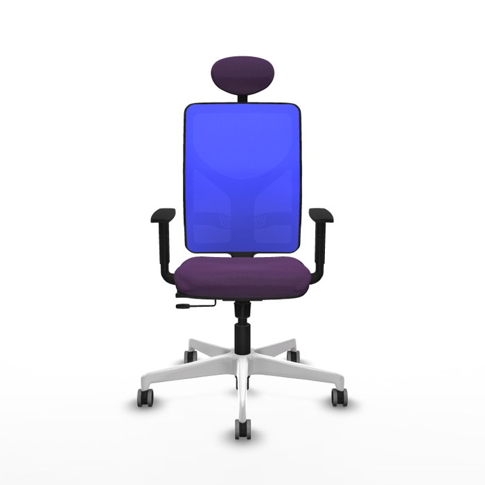 PIQUERAS Y CRESPO Silla de oficina Motilla con mecanismo Sincro/Traslack, morado y azul