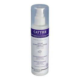 Cattier Leche Desmaquilladora Cara y Ojos 200 ml - Cosmética Biológica y Vegana - Sin Parabenos - con Agua de Aciano
