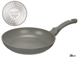 Kinvara Sarten para Inducción Forjada 28 cm, Gris, Aluminio EN601, Mango Tacto Suave, 48.3x28.7 cm (Set de 6)