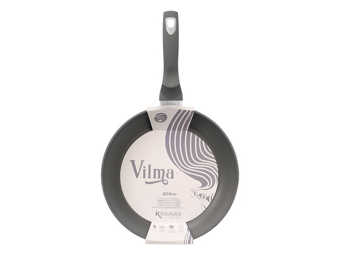 Kinvara Sarten para Inducción Forjada 28 cm, Gris, Aluminio EN601, Mango Tacto Suave, 48.3x28.7 cm (Set de 6)