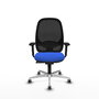 PIQUERAS Y CRESPO Silla de oficina Cilanco con mecanismo Sincro, Azul y Negro