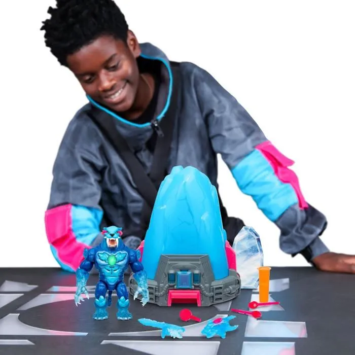 Moose Toys Mr. Beast Lab - 18 cm, 30 luces y sonidos, 2 bestias coleccionables - MOO0630996247426