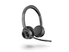 Poly Voyager 4320-M con base de carga y adaptador BT700, Negro