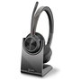 Poly Voyager 4320-M Negro con Base de Carga y Adaptador BT700