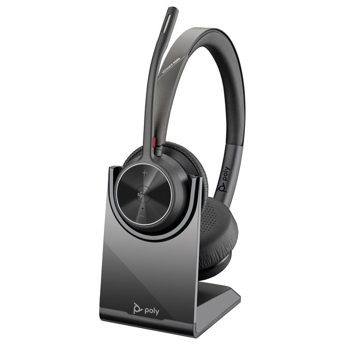 Poly Voyager 4320-M Negro con Base de Carga y Adaptador BT700