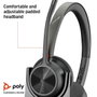 HP Poly Voyager 4320 Microsoft Teams Certified Headset con adaptador BT700 y base de carga