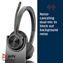 HP Poly Voyager 4320 Microsoft Teams Certified Headset con adaptador BT700 y base de carga