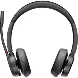 Poly Voyager 4320 Auriculares Inalámbricos para Microsoft Teams con Adaptador BT700, Micrófono Bluetooth, Color Negro, Incluye Soporte de Carga, Referencia 77Z00AA