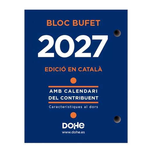 Dohe Bloque Bufete Anual 2027 Catalán 8.5x11cm Dohe Bloque Bufete Anual 2027 Catalán 8.5x11cm