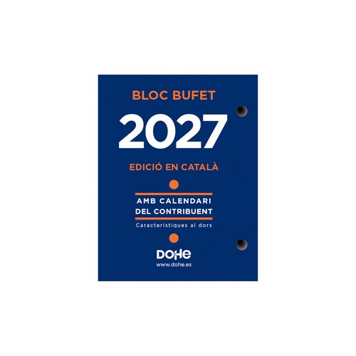 Dohe Bloque Bufete Anual 2027 Catalán 8.5x11cm Dohe Bloque Bufete Anual 2027 Catalán 8.5x11cm