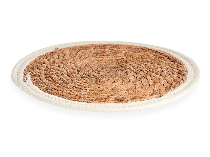 Giftdecor Tapete Natural Borde Blanco 30 cm Fibra Natural (Set de 48)