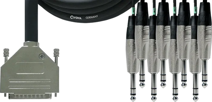 Cordial Cable Interfaz Sub-D/8 Jack Estéreo 3 M