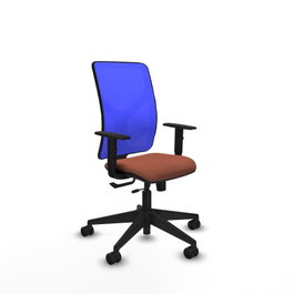 PIQUERAS Y CRESPO Silla de oficina Motilla Sincro/Traslack Marrón/Azul
